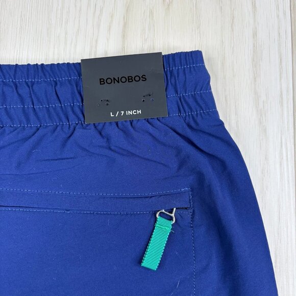 NWT Bonobos Womens Blue Drawstring Waist Night Train The Rec Swim Shorts Sz L - Picture 7 of 11
